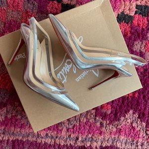 Christian Louboutin Paulina Slingback Pump Silver